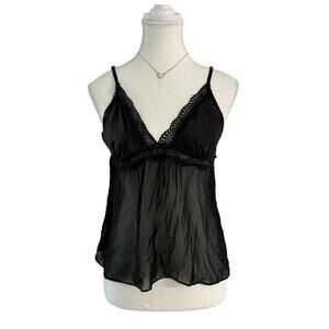 In Bloom By Jongail  Size Medium Vintage Laced Sheer Baby Doll Cami/Tank